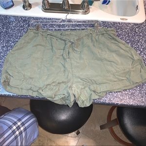 olive green shorts